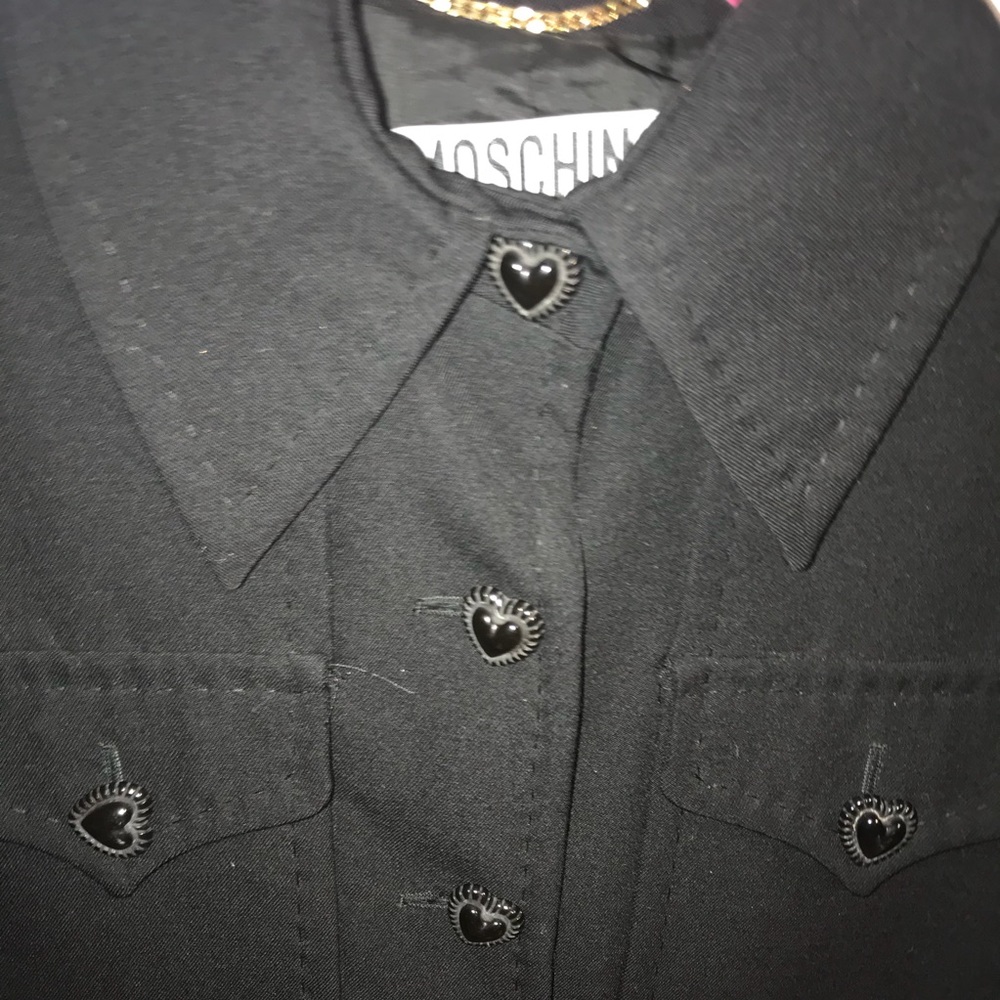 Vintage Moschino Couture! RARE wool blazer jacket, heart buttons